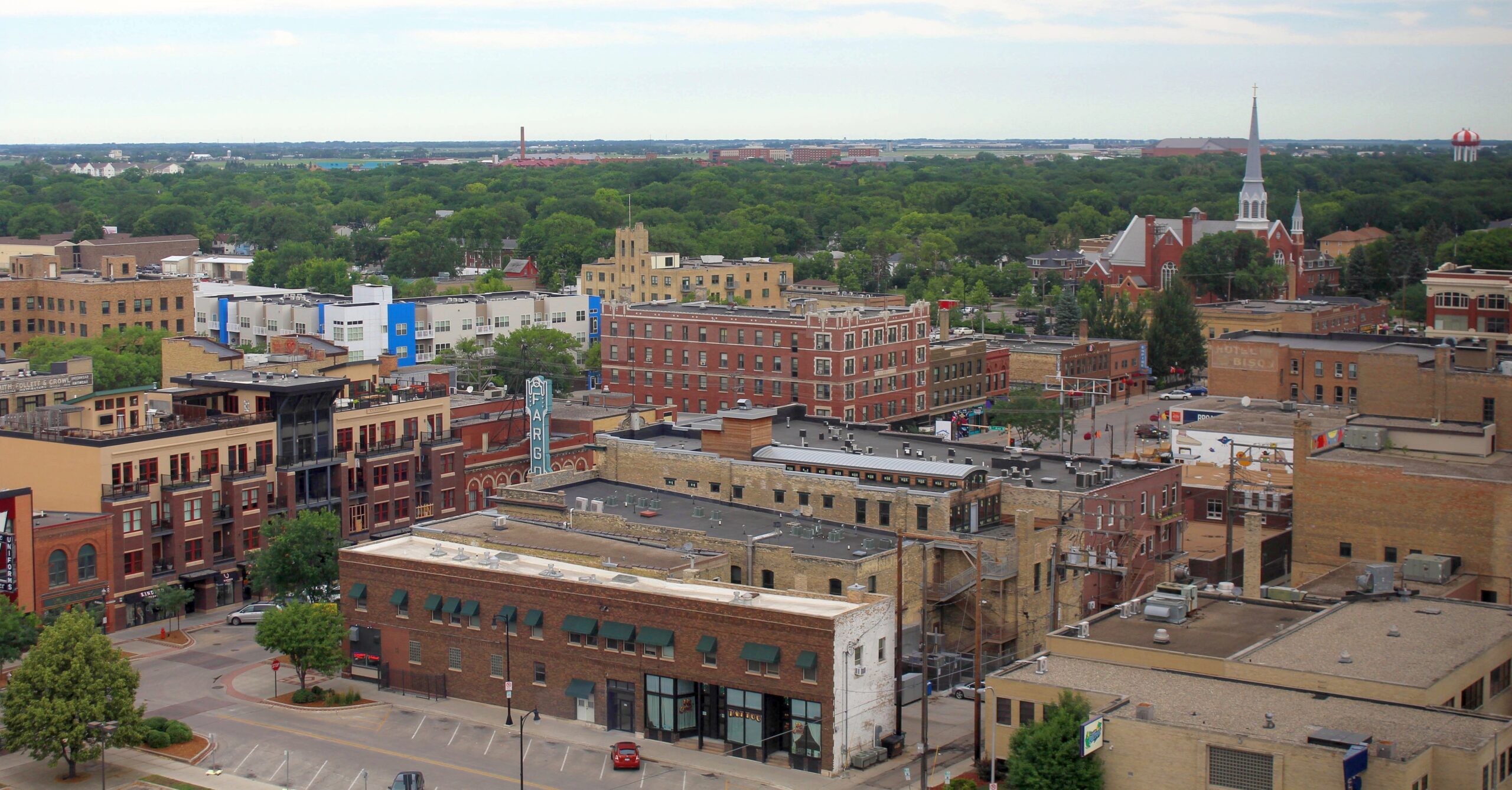 an aerial view of a Fargo, ND